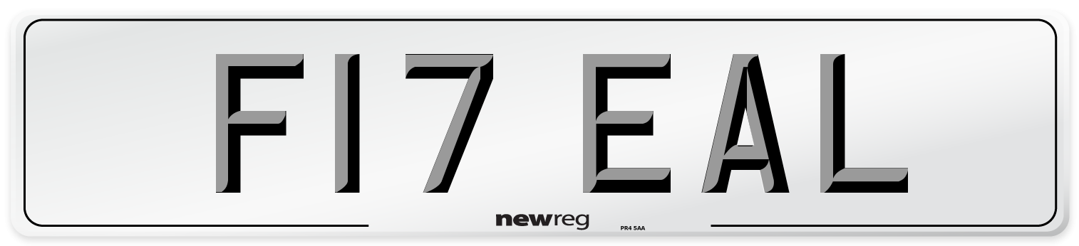F17 EAL Number Plate from New Reg